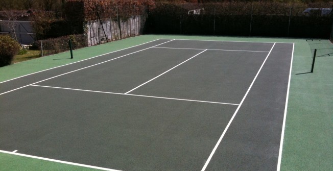 Macadam Coloured Tennis Courts in Church End